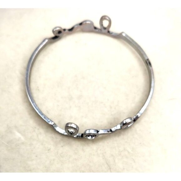 Brighton Love Heart Cursive Bangle Crystal Accent -  Retired - Picture 3 of 4